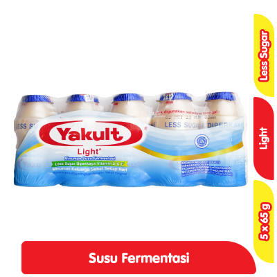 

Yakult Light Less Sugar Minuman Susu Fermentasi (isi 5 pcs) khusus instan