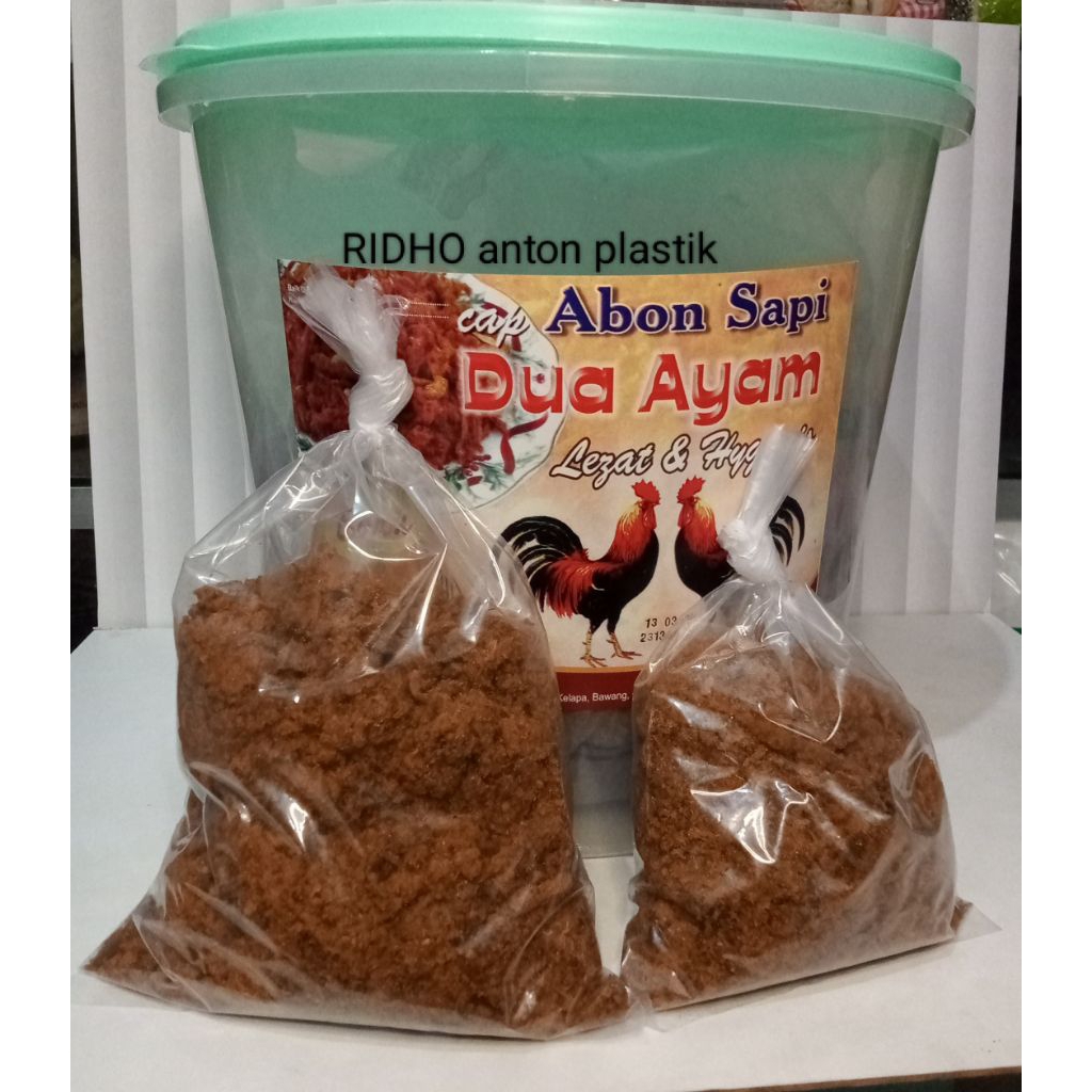 

ABON SAPI cap DUA AYAM repack 100gr dan 250gr