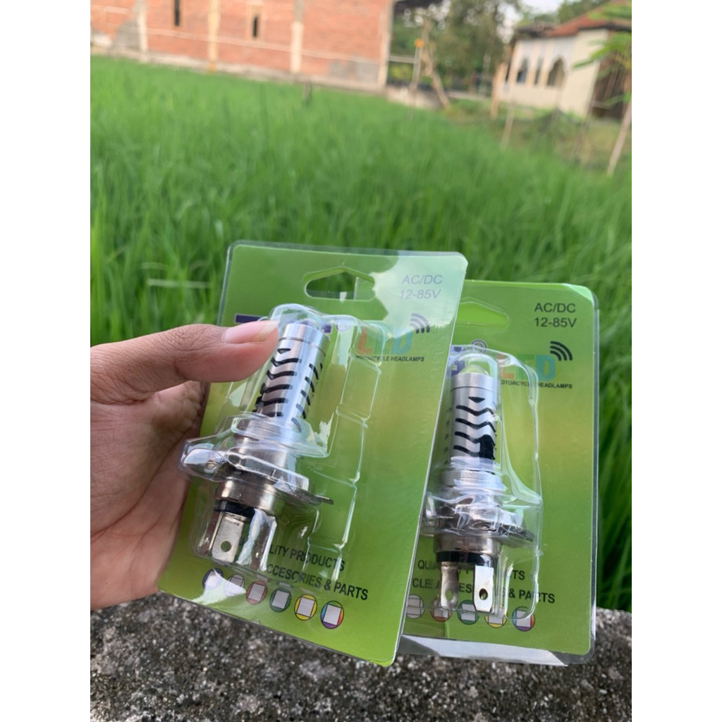 SUPER TERANG LAMPU LED H4 SENJA LASER MOBIL MOTOR UNIVERSAL