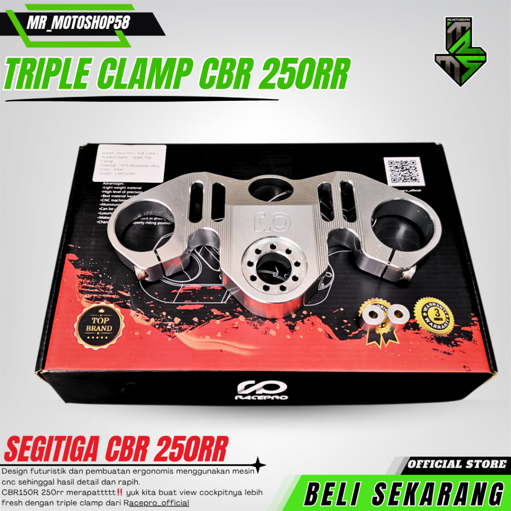 segitiga atas cbr250rr Tripleclamp cbr 250 rr stang handle CBR 250RR TRIPLE CLAMP CBR 250RR KOKPIT