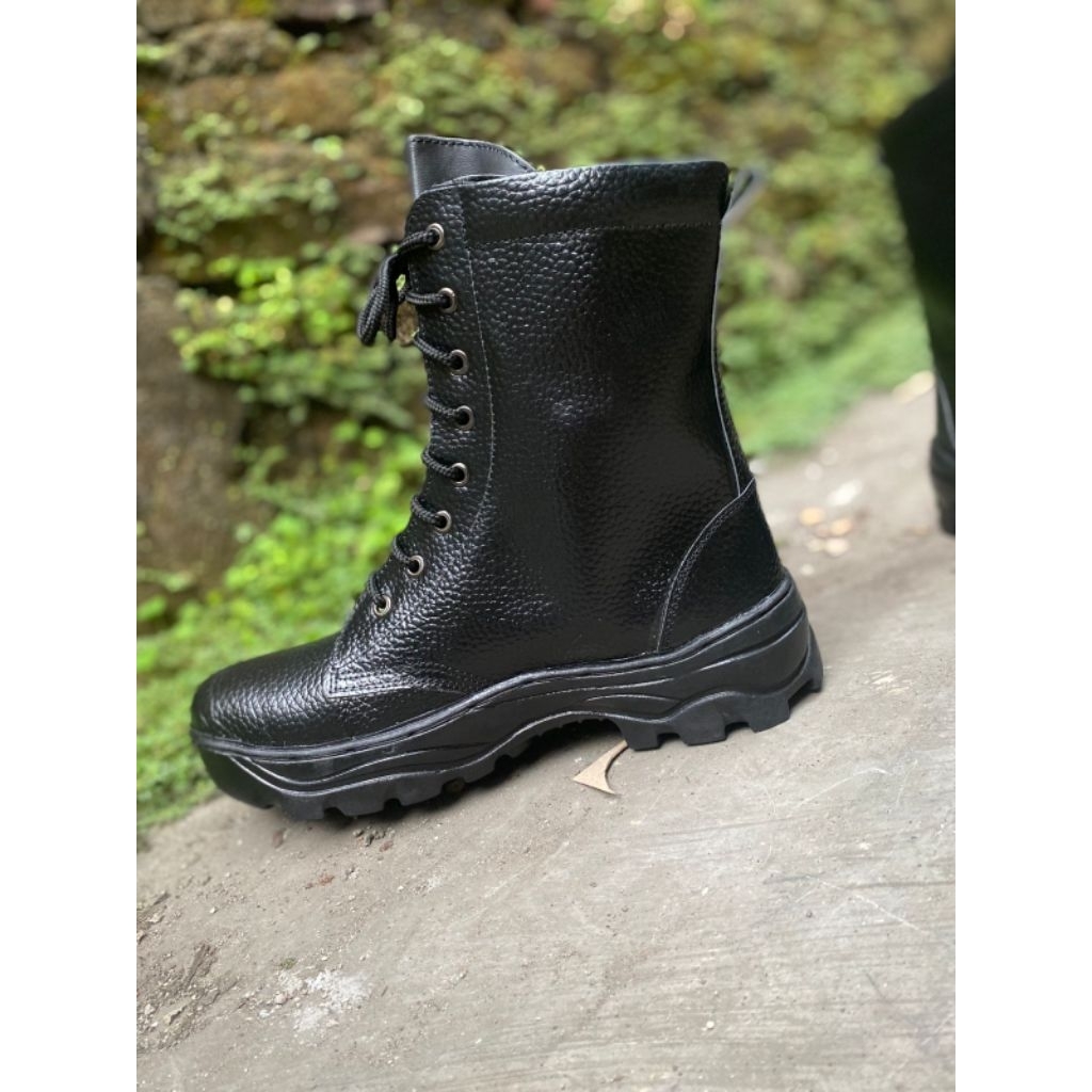 sepatu pdl jatah tni polri scuriti satpam satlinmas kulit jeruk termurah terbaru