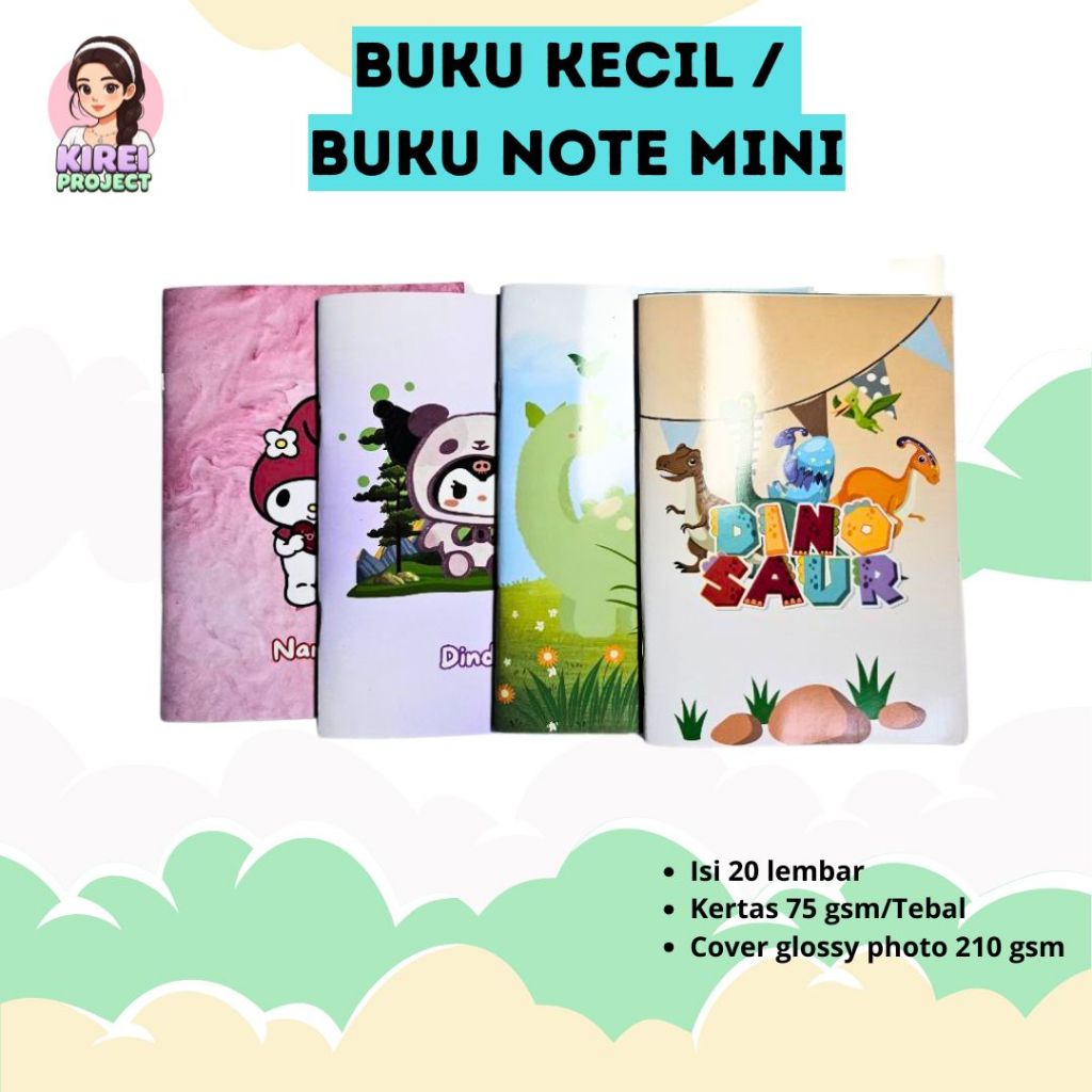 

Buku Kecil | Karakter Buku Kuromi My Melody | Buku Motif Kartun Note Book | Buku Saku By Kirei Project