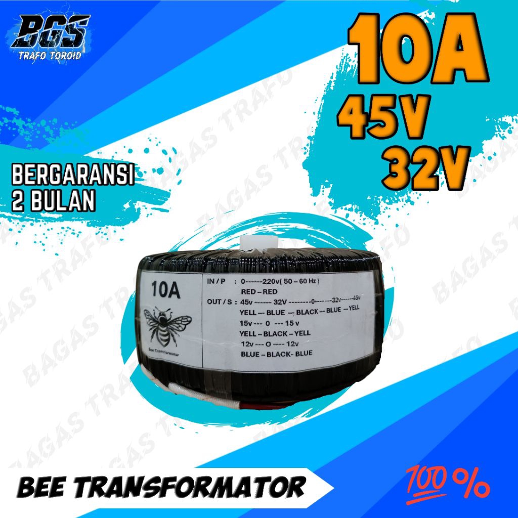 trafo donat / trafo toroid 10A ct 45v -- 32v