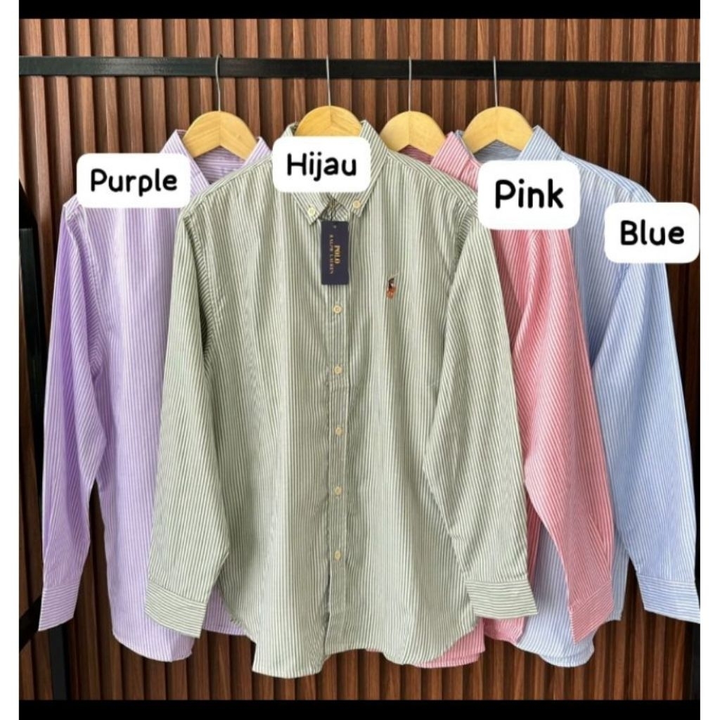 Omix_Kemeja Ralp Laurent Cewek_ CMT/Kemeja Garis-Garis
