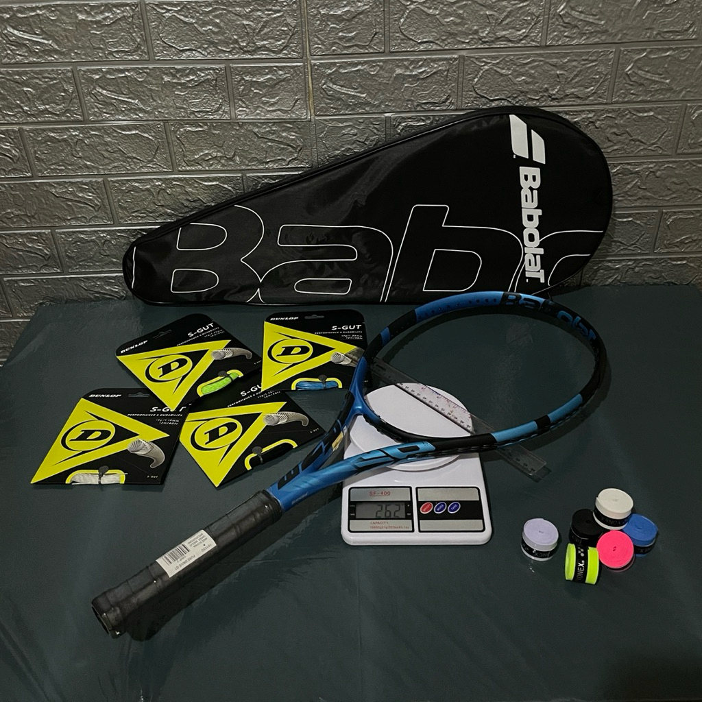 Junaidi_fahmi - Raket Tenis Premium + Senar Dunlop S-Gut + Tas