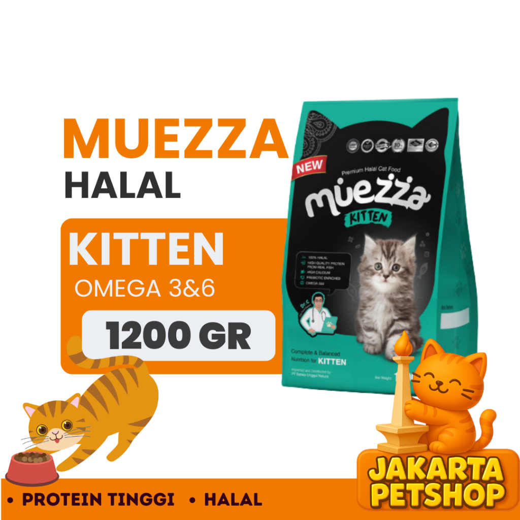 Muezza Makanan Kucing Kering Kitten 1200 gr