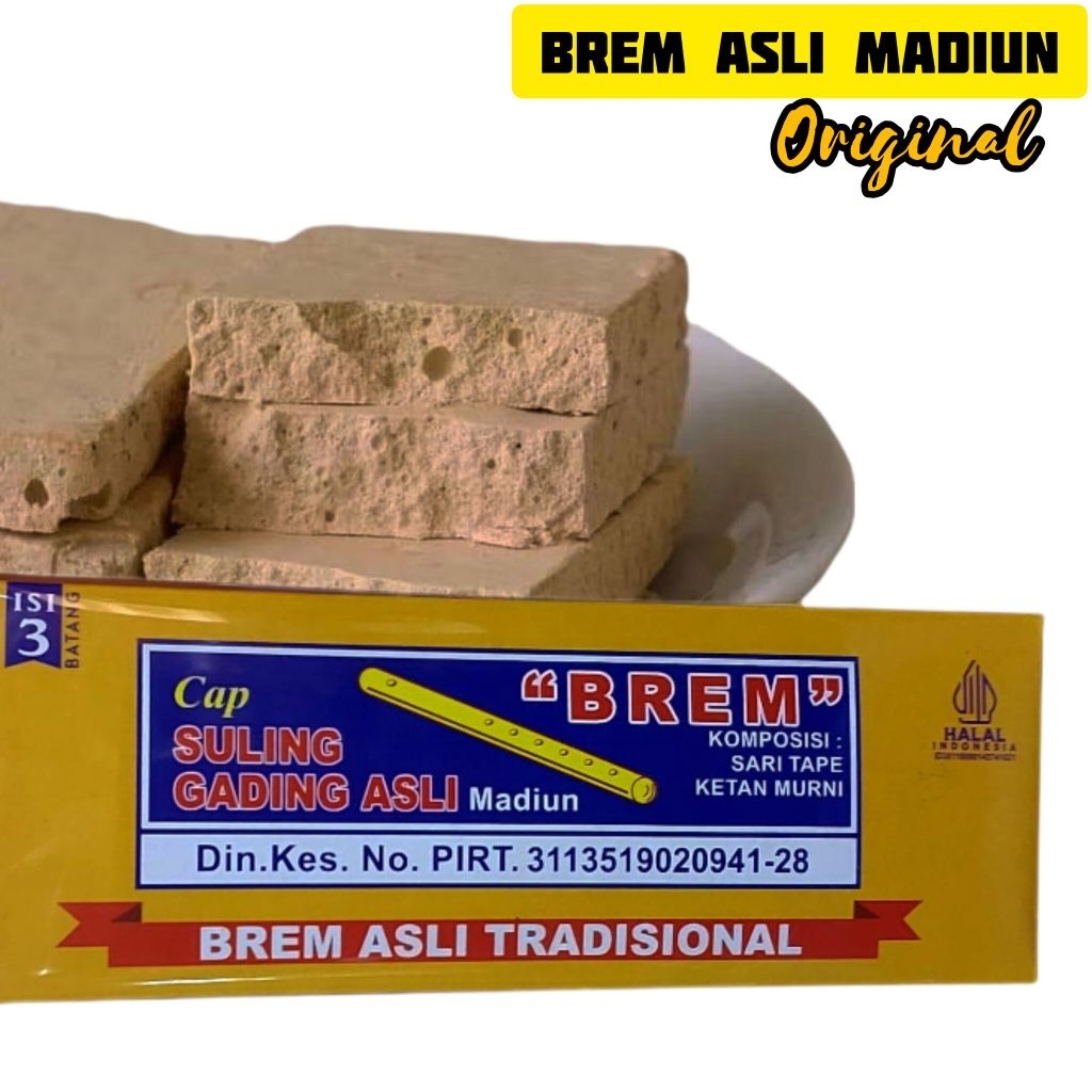 

Brem Premium Cap Suling Gading Original 3 Batang Manis Asam Khas Tradisional