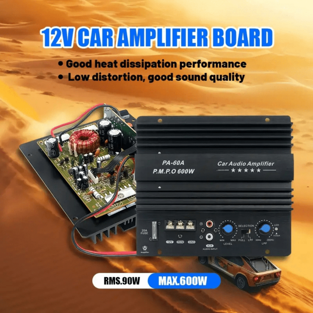Ampli Mobil 12 Volt Ancomfu Mono Car Audio Amplifier Board Player Bass Subwoofer 600W