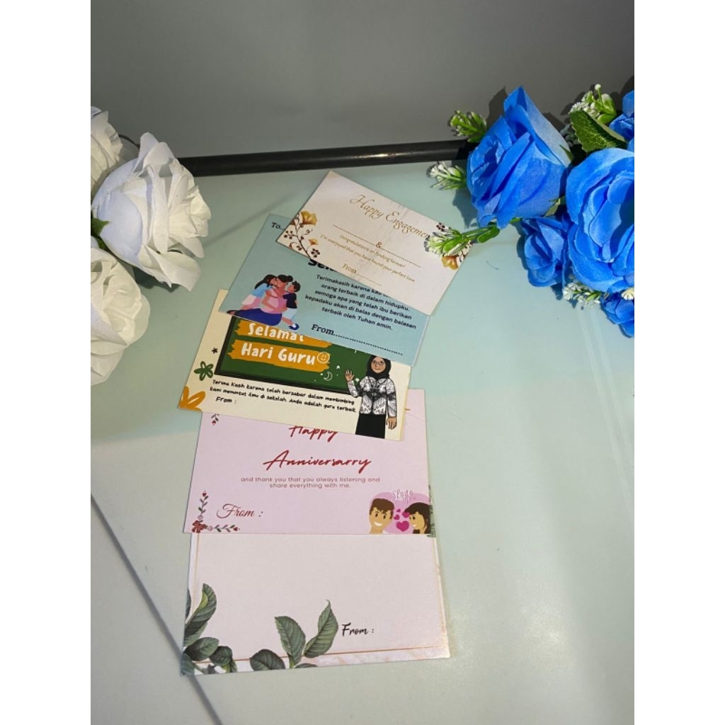 Kartu ucapan kosong/ kartu ucapan aesthetic