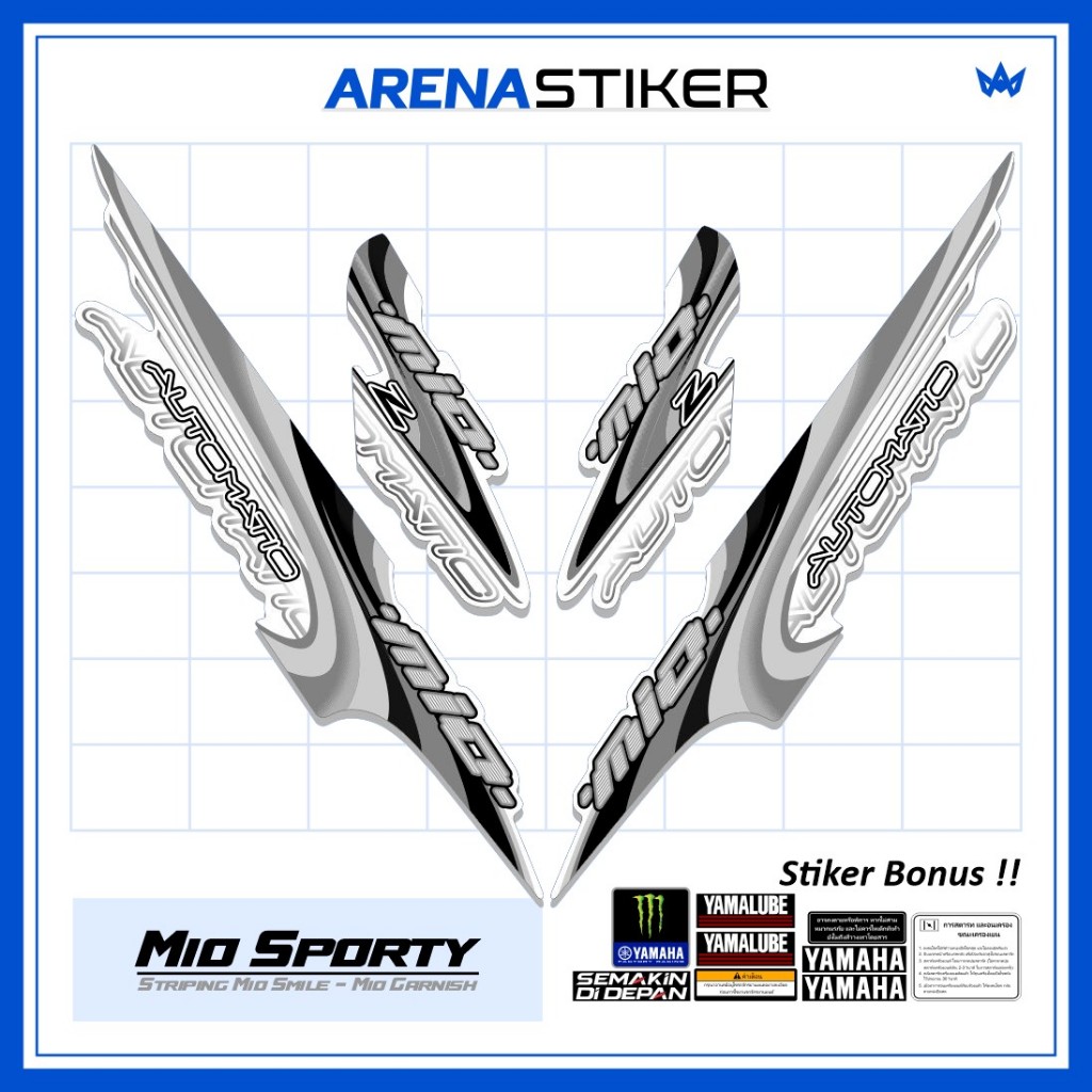 Motif MS66c Stiker Motor Mio Sporty Smile Urban Sticker Striping Setriping Setiker Settriping Skotle