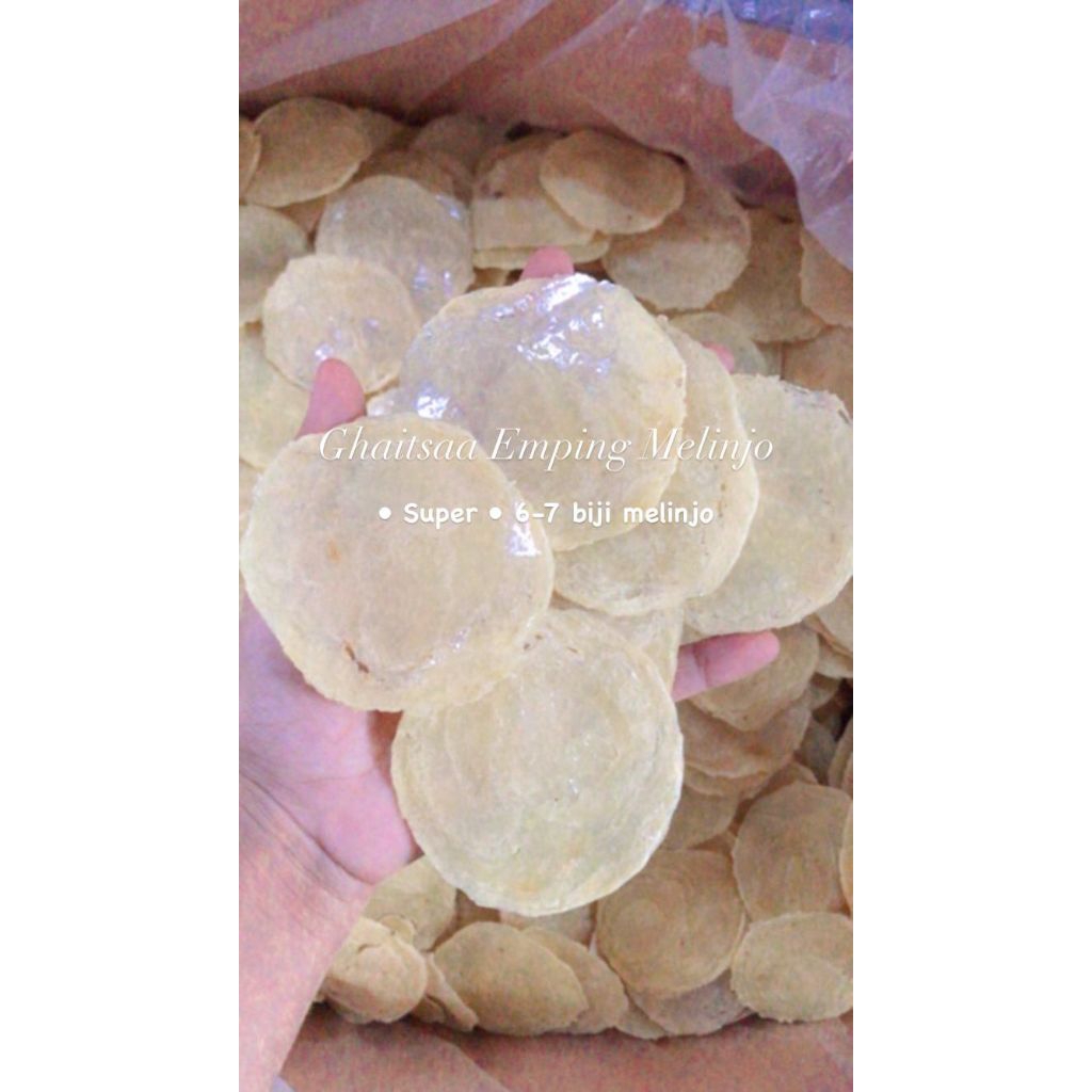 

EMPING MELINJO BESAR GRADE A SUPER EMPING AMBAL ASLI KEBUMEN MENTAH EMPING BELINJO KERIPIK KERUPUK CEMILAN EMPING KECIL EMPING TIPIS EMPING BESAR EMPING TANGGUNG EMPING MENTAH EMPING MURAH EMPING SUPER EXTRA KERING