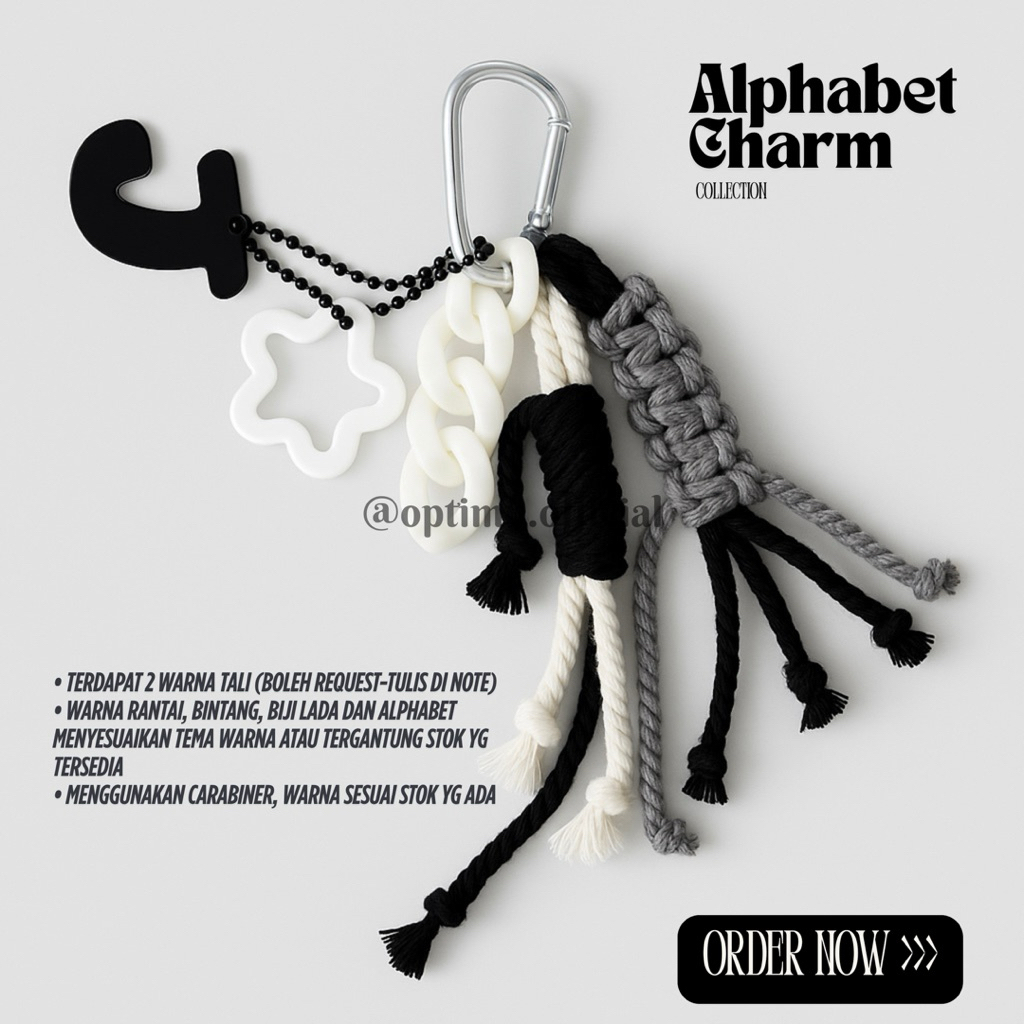Alphabet Charm 2 | Gantungan alphabet huruf lucu aesthetic