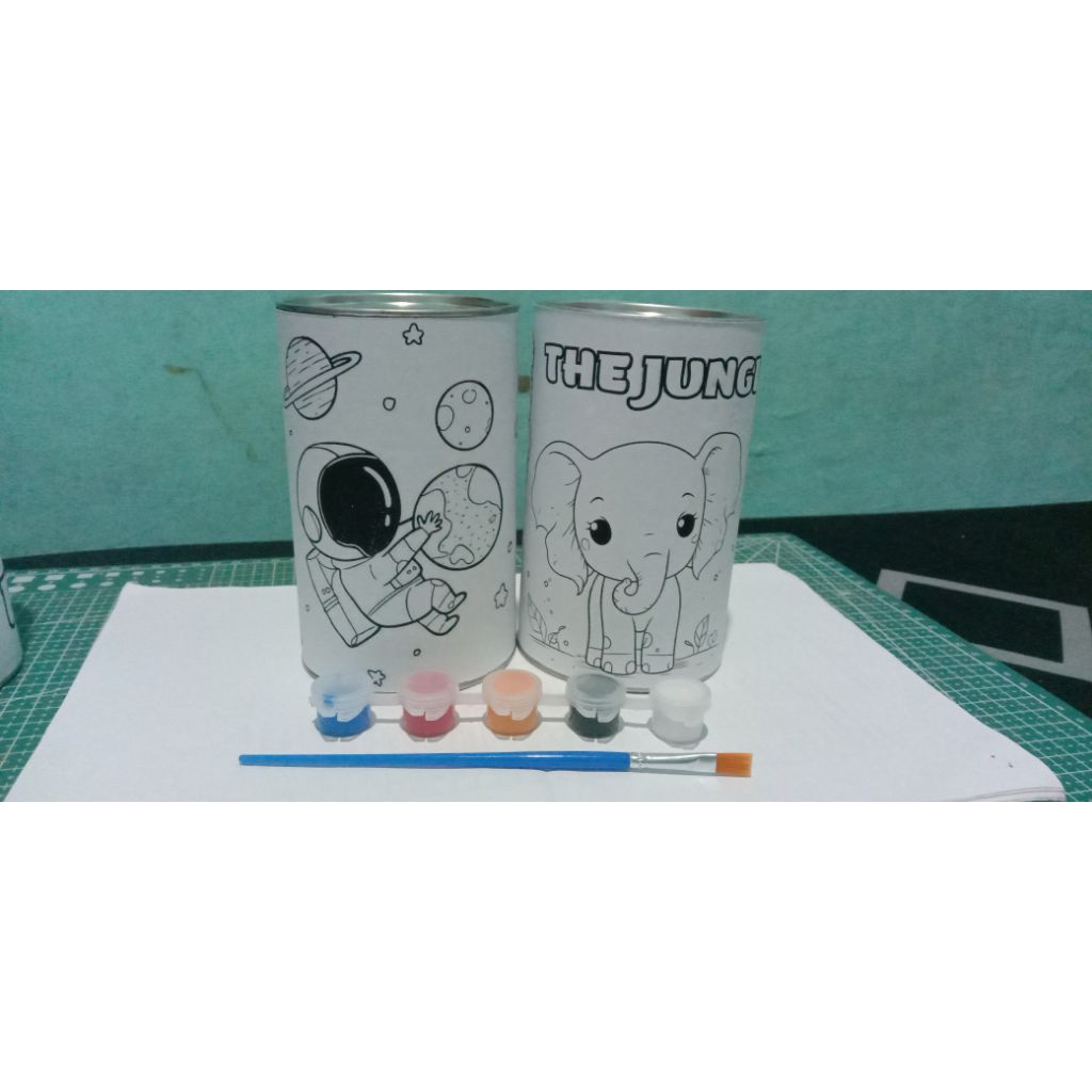 celengan lukis anak/ celengan karakter anak/ Souvenir celengan anak ulang tahun