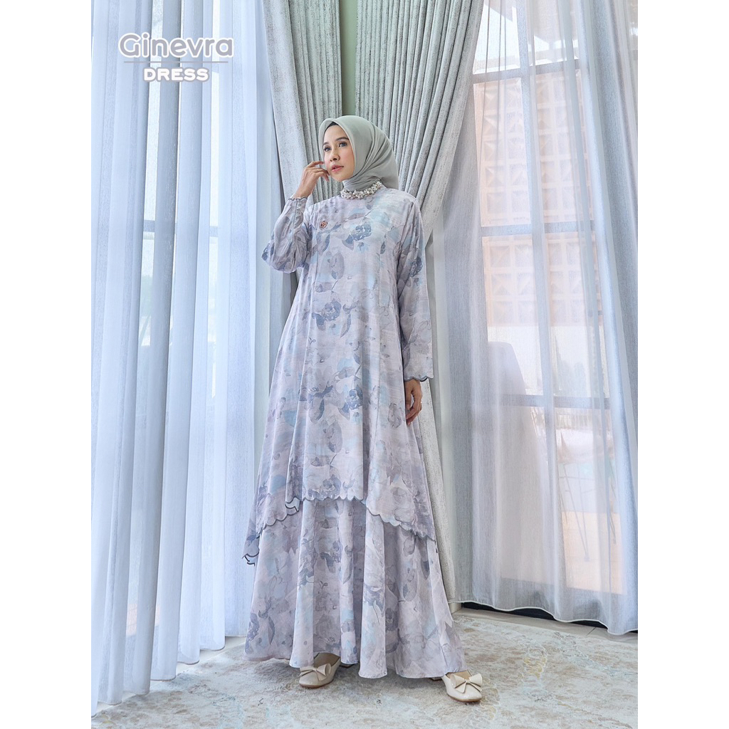 RAZAQA.ID | Ginevra Dress Embroidery by Marevi Original Premium