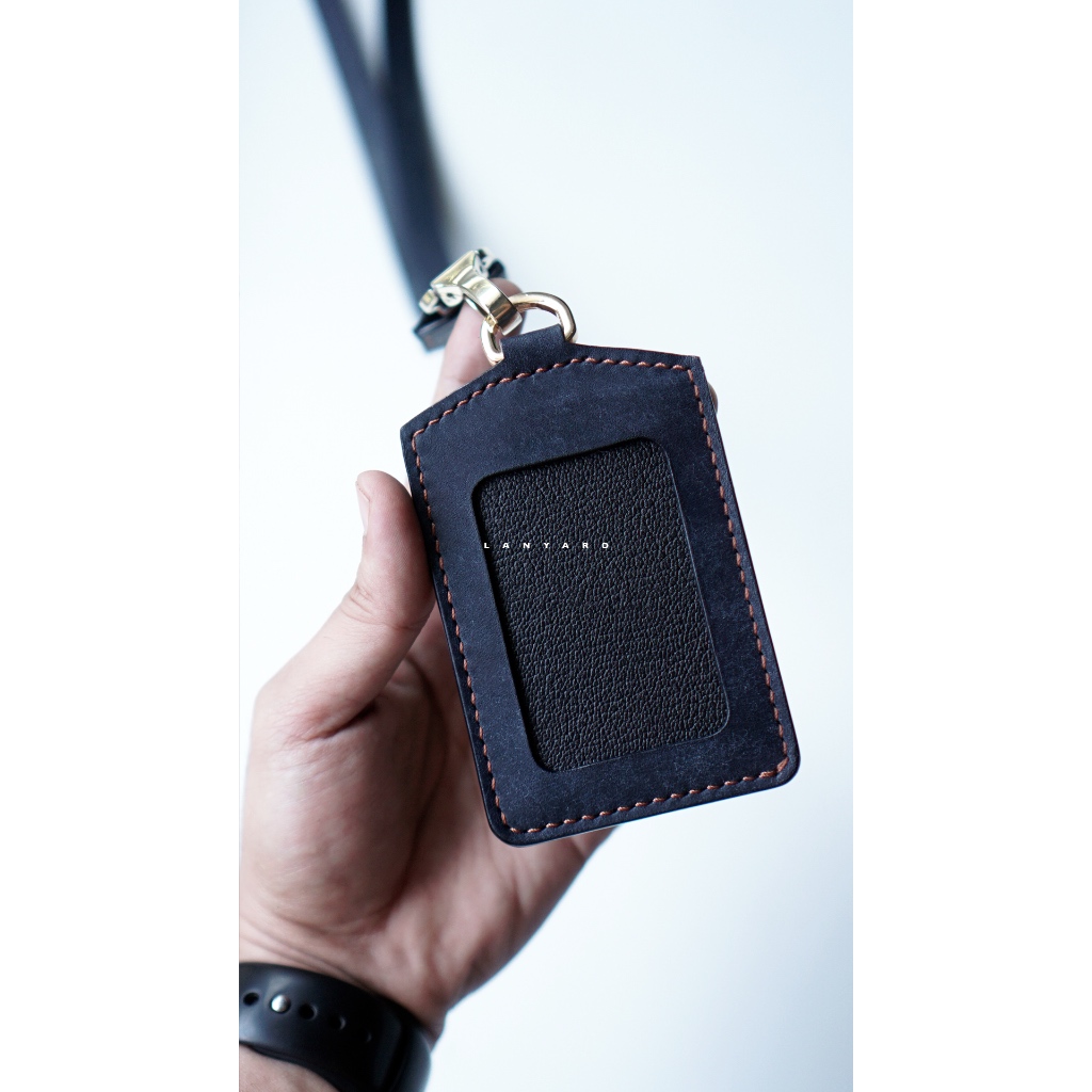 

Whitehouse Leather - Lanyard ID Card - Navy Blue