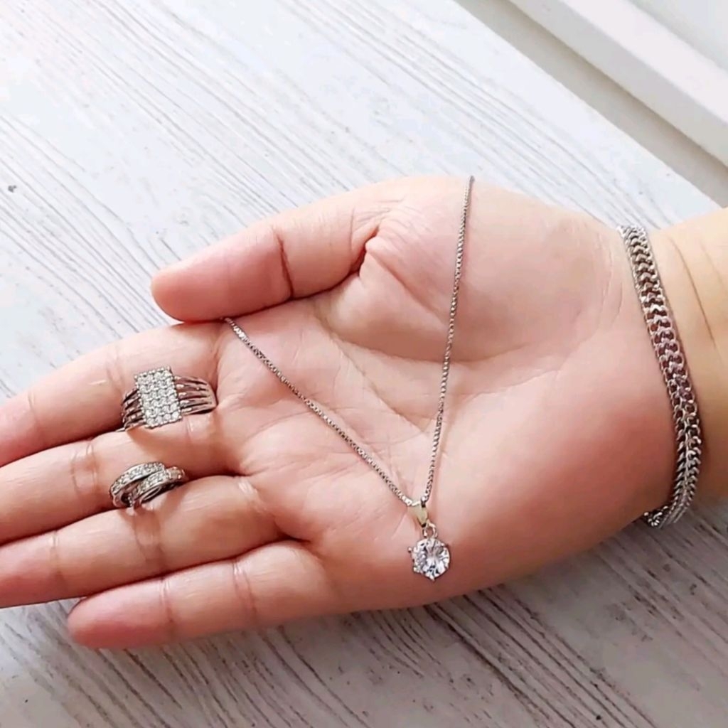 Set Perhiasan Dewasa Silver Perak  Nuri Klabang Terlaris Premium Kuality