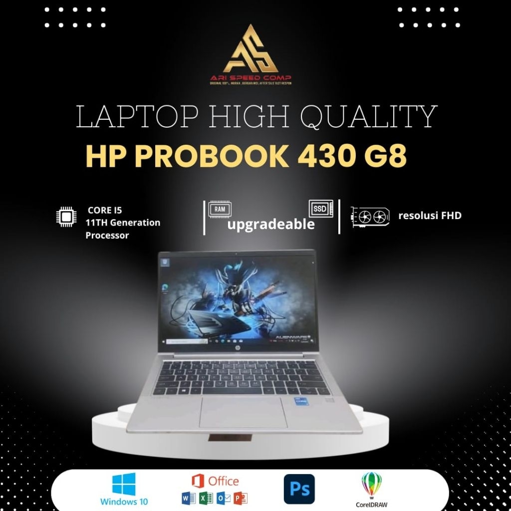 HP PROBOOK 430 G8 CORE i5-1135G7 / 16GB RAM/ 1TB SSD/ BACKLITE / IRIS Xe