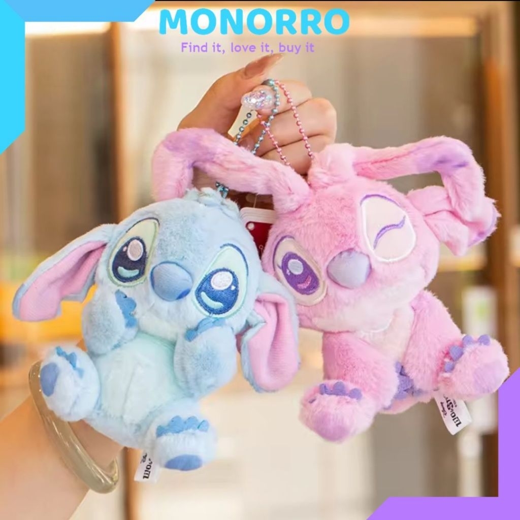 Gantungan Tas Lilo Stitch Plush Keychain Stitch Liontin Tas ORI
