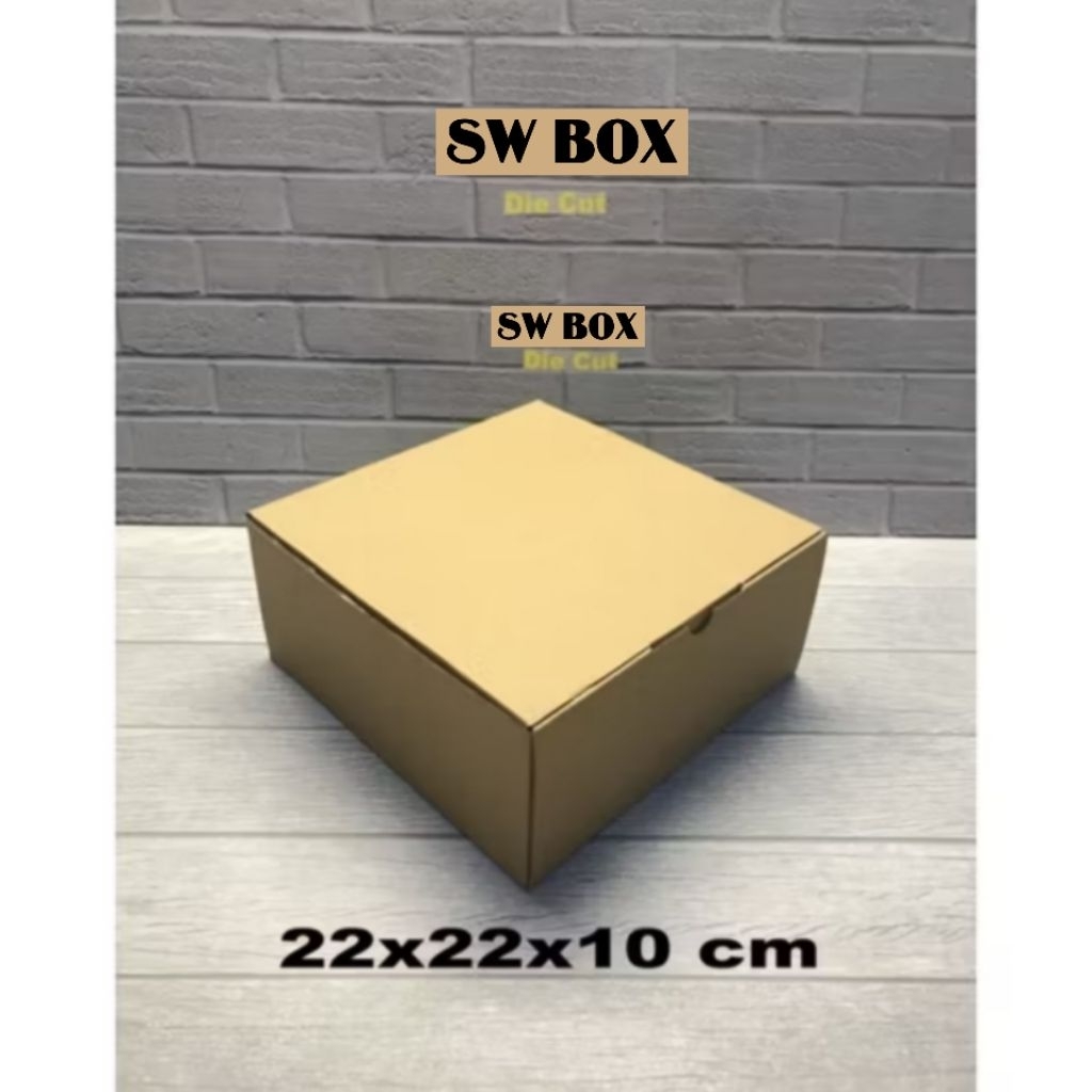 

Kardus Die Cut Ukuran 22x22x10 CM Box untuk packing DC
