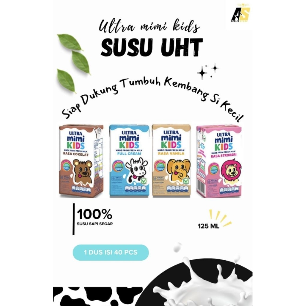 

Susu Ultra Mimi UHT 125 ml ( 1 dus isi 40 pcs )