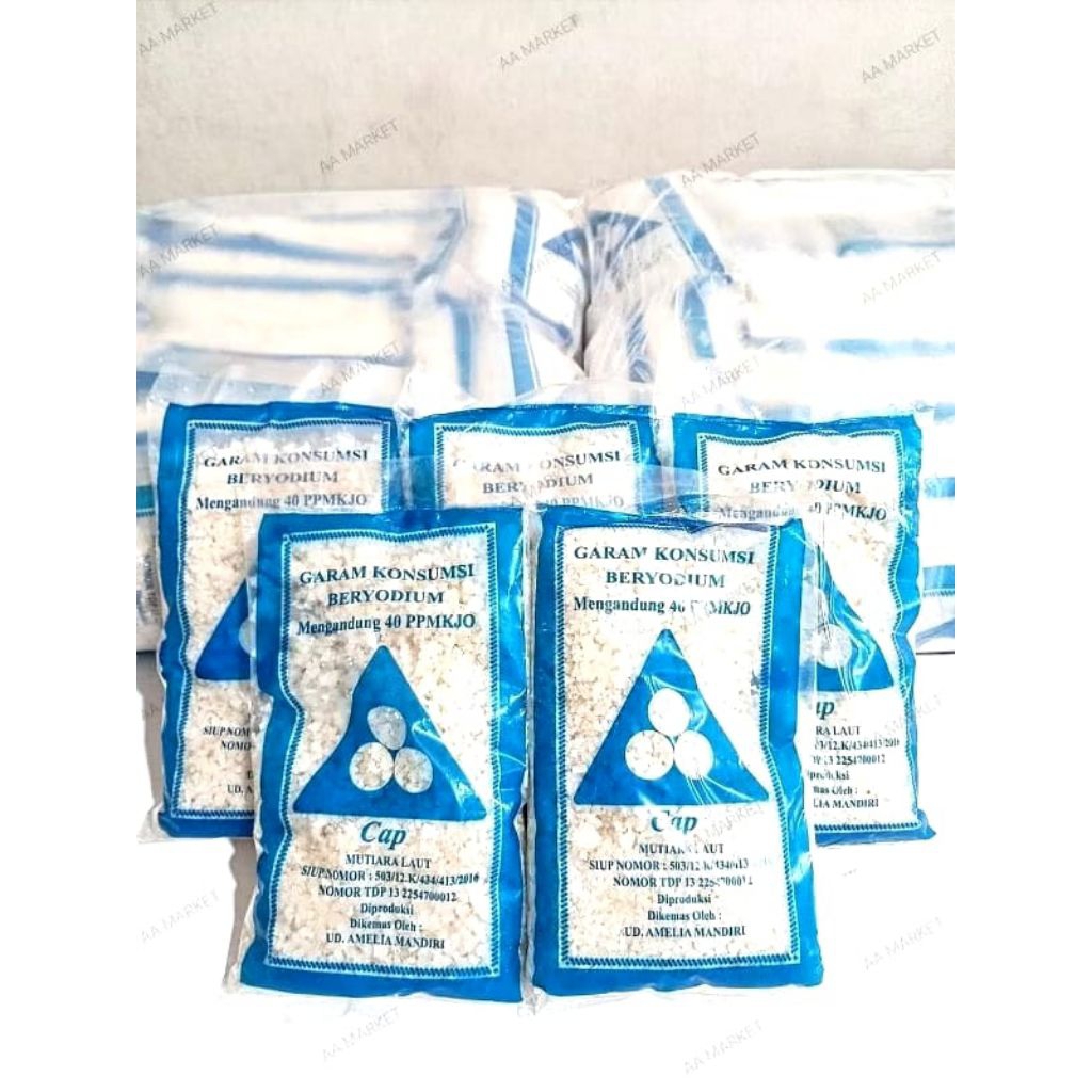 

GARAM KASAR 200 GR BERYODIUM GARAM DAPUR CAP MUTIARA LAUT