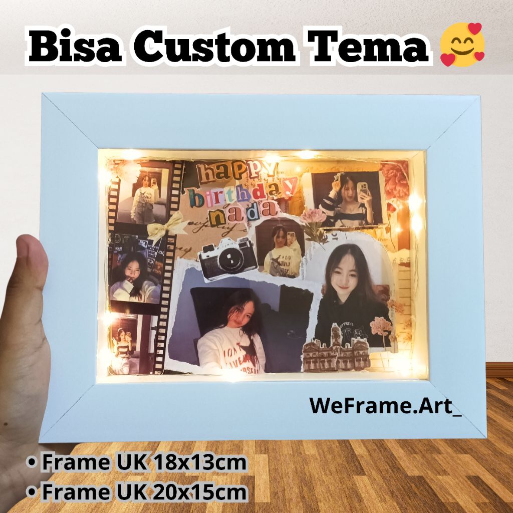 

Kado ulang tahun Frame Scrapframe / Frame Ulang Tahun / Frame pop up custom / Frame Scrapbook / Frame scrapframe/ Hadiah Frame custom / Kado Anniversary