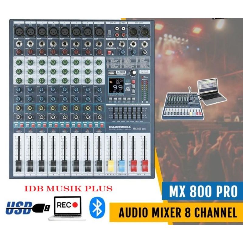 Mixer 8 Ch Hardwell MX800 MX 800 PRO Original