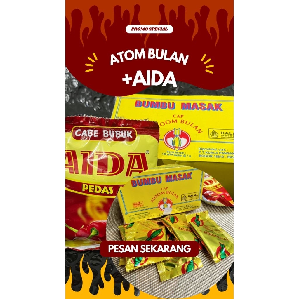 

PAKET HEMAT ATOM BULAN isi 20 sachet + AIDA 25gr 1pcs