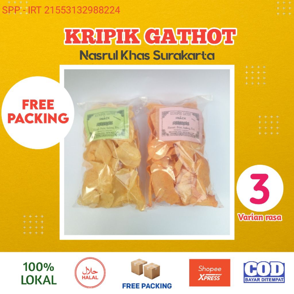 

Snack kripik Gathot Singkong Nasrul khas Surakarta