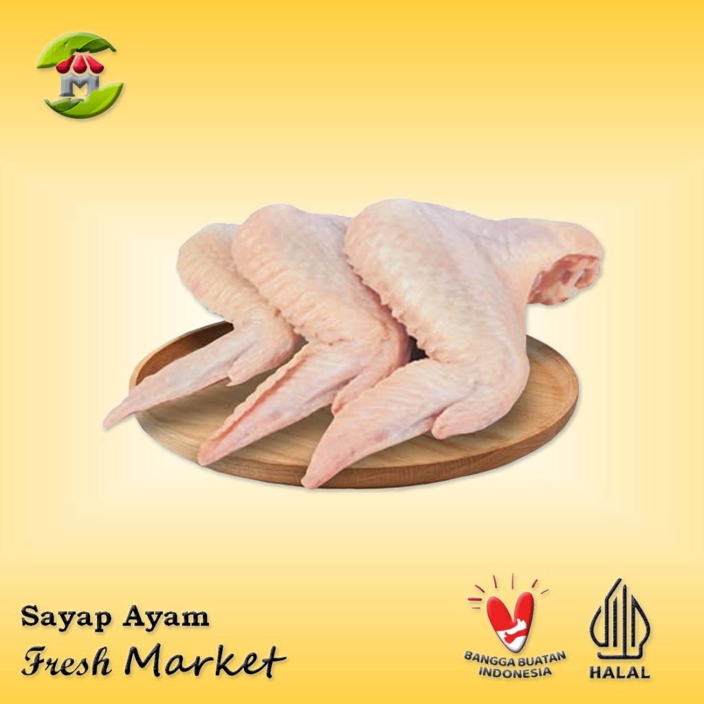 

[JAKBAR] Full Wing Sayap Ayam Utuh Pack 950gr - 1kg