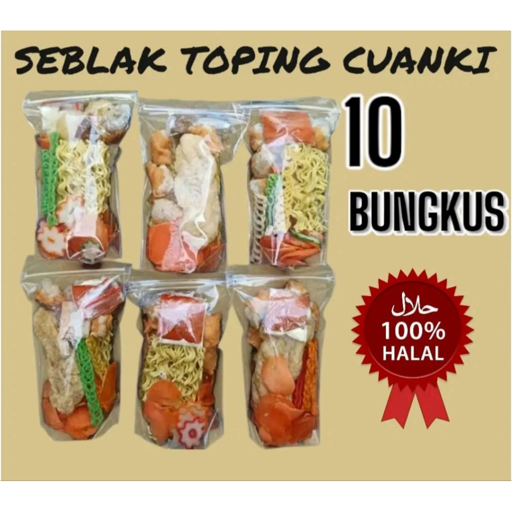 

seblak instan cuanki lidah bumbu kencur 10pcs paket usaha