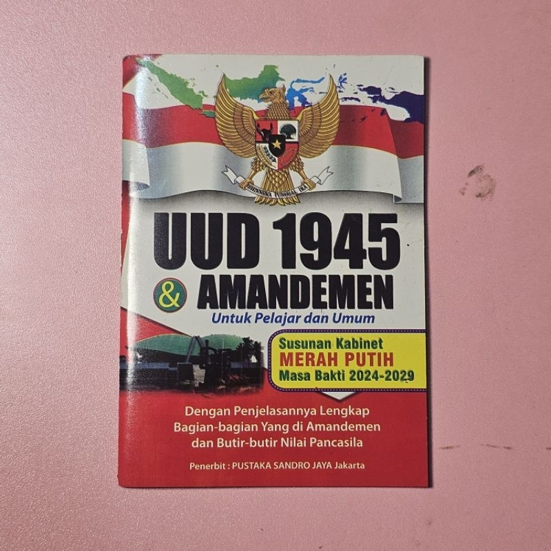 BUKU SAKU UUD 1945 KABINET KERJA TERBARU 2024-2029