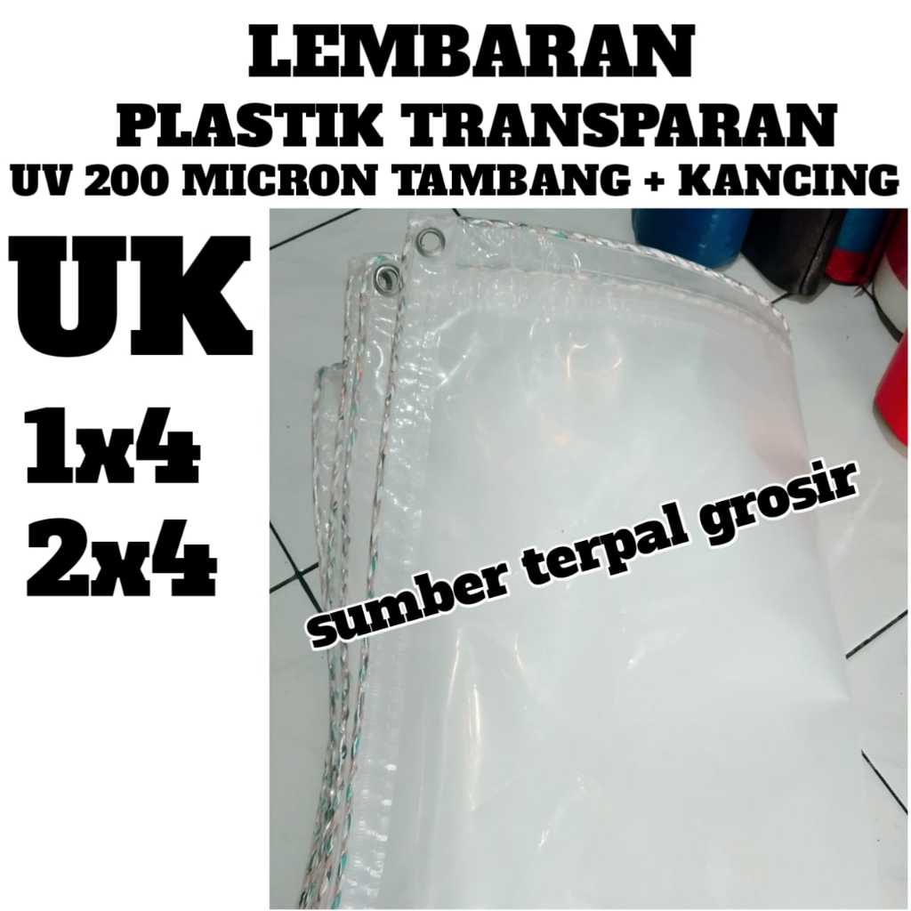 LEMBARAN PLASTIK TRANSPARAN UV 200 MICRON