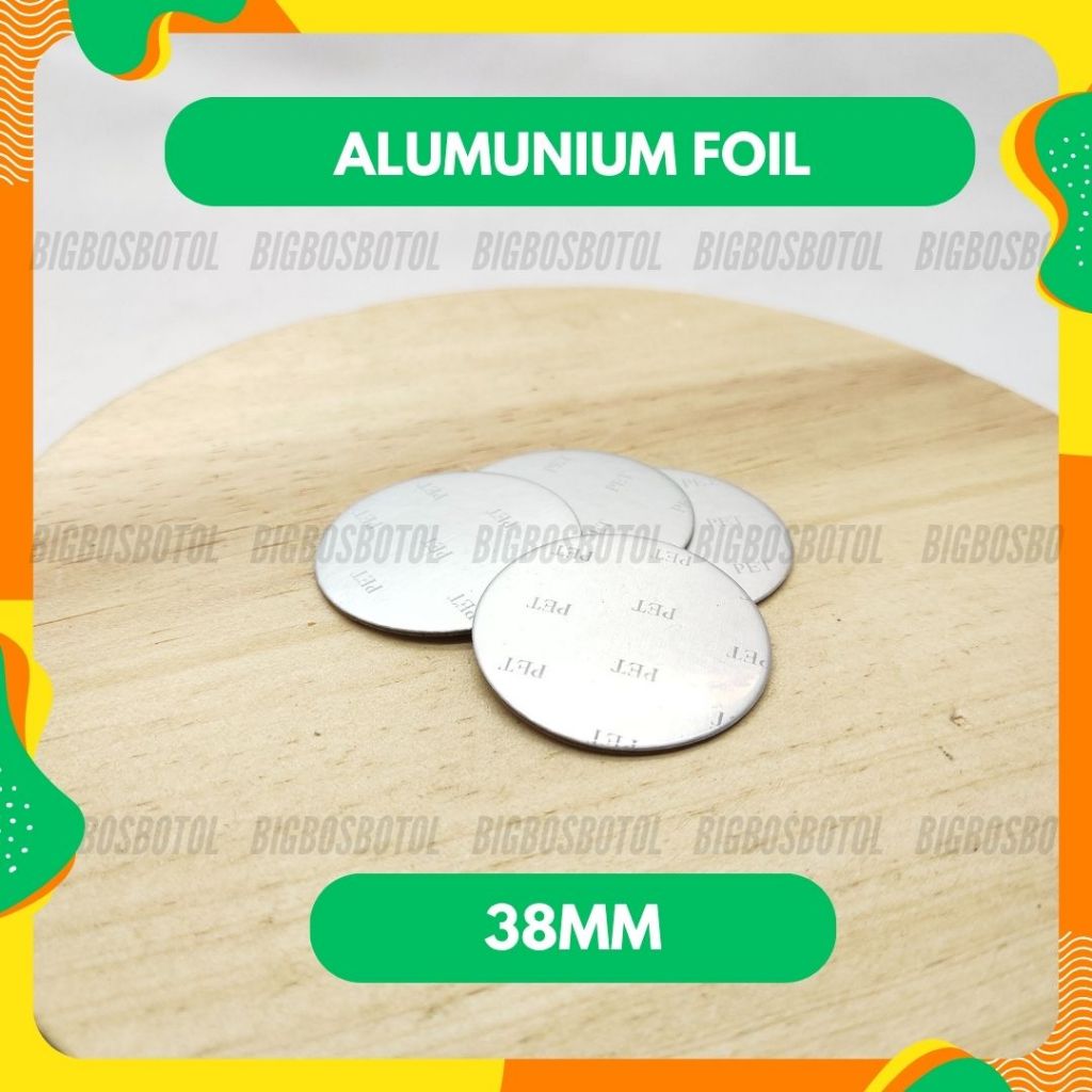 Alumunium Foil 38mm PET Botol 100ml (10pcs)