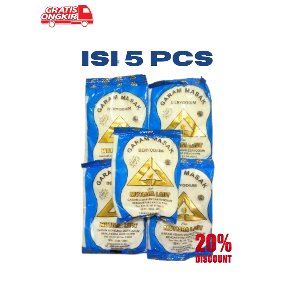 

GARAN DAPUR ISI 5 PCS GARAM MASAK BERYODIUM BERKUALITAS DAN HALAL