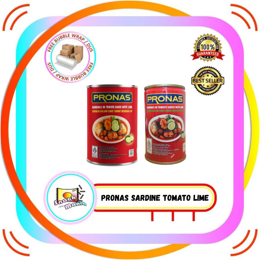 

Pronas Sardines In Tomato Sauce With Lime ~ 155 gr - 300 gr Pronas Sarden Saus Tomat Dengan Limau