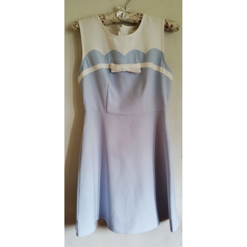 Dress Pastel Blue 'n White – Elegan Chic ala Yoco Taiwan