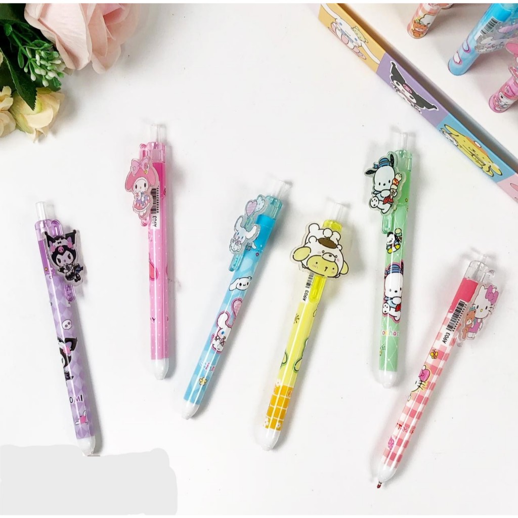 

Cindy Pulpen Sanrio Lucu Gel Pen Mekanik Tinta Hitam 0.5 mm