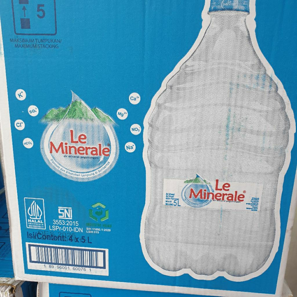 

Le minerale Galon 5 Liter perkardus isi 4 Galon