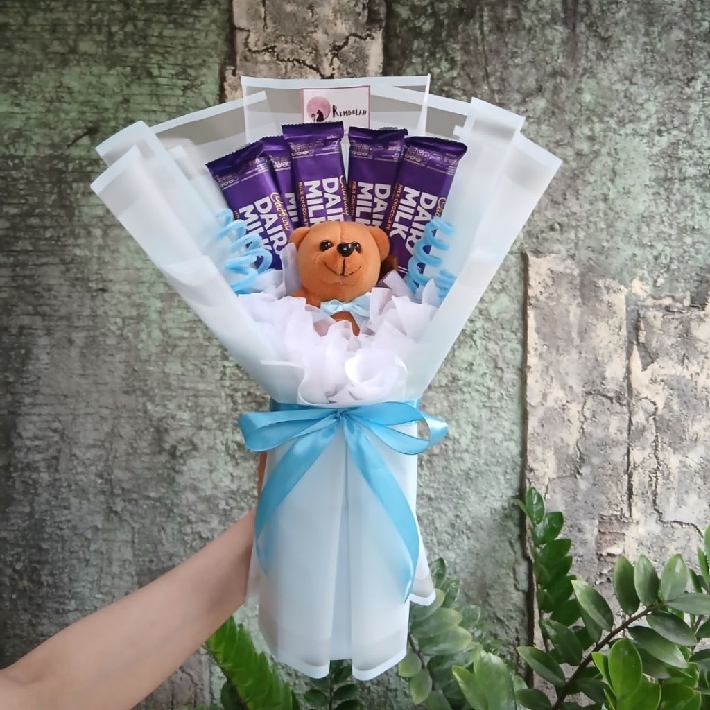 BOUQUET COKLAT DAIRY MILK BONEKA | BUKET COKLAT DAIRY MILK BONEKA [FREE PACKAGING]