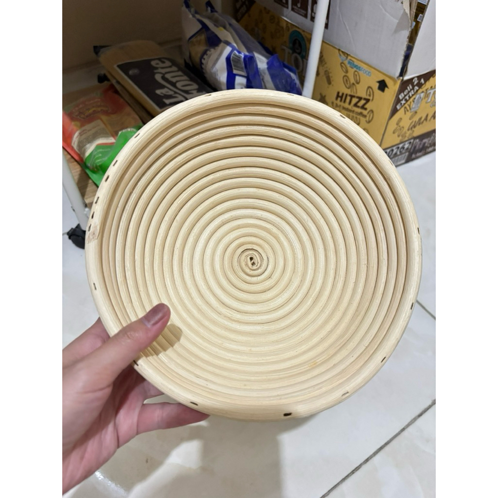 NEW NETT sourdough basket / proofing basket banneton diameter 20cm baneton bulat roti sehat bergizi 