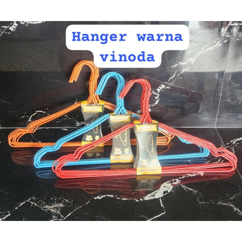 Hanger warna vinoda / Hanger warna / Hanger kawat warna / Hanger vinoda / Gantungan baju