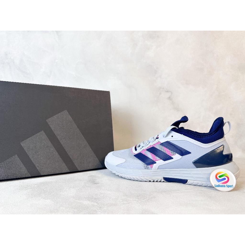 Sepatu Tenis Adidas Adizero Ubersonic 4.1 M Grey/Navy Blue [ID8565]