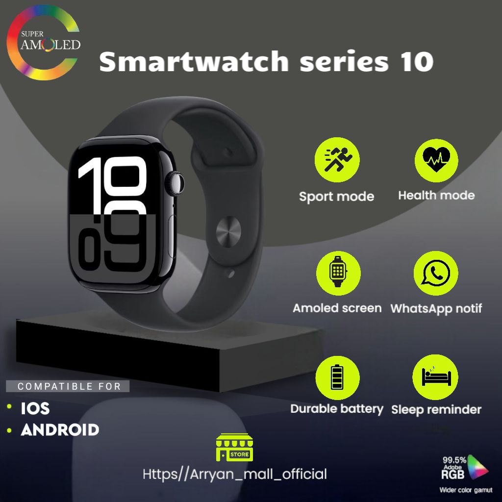 Jam tangan pintar Smartwatch laxasfit s10 pro max pria/wanita Super amoled full HD 100%Original