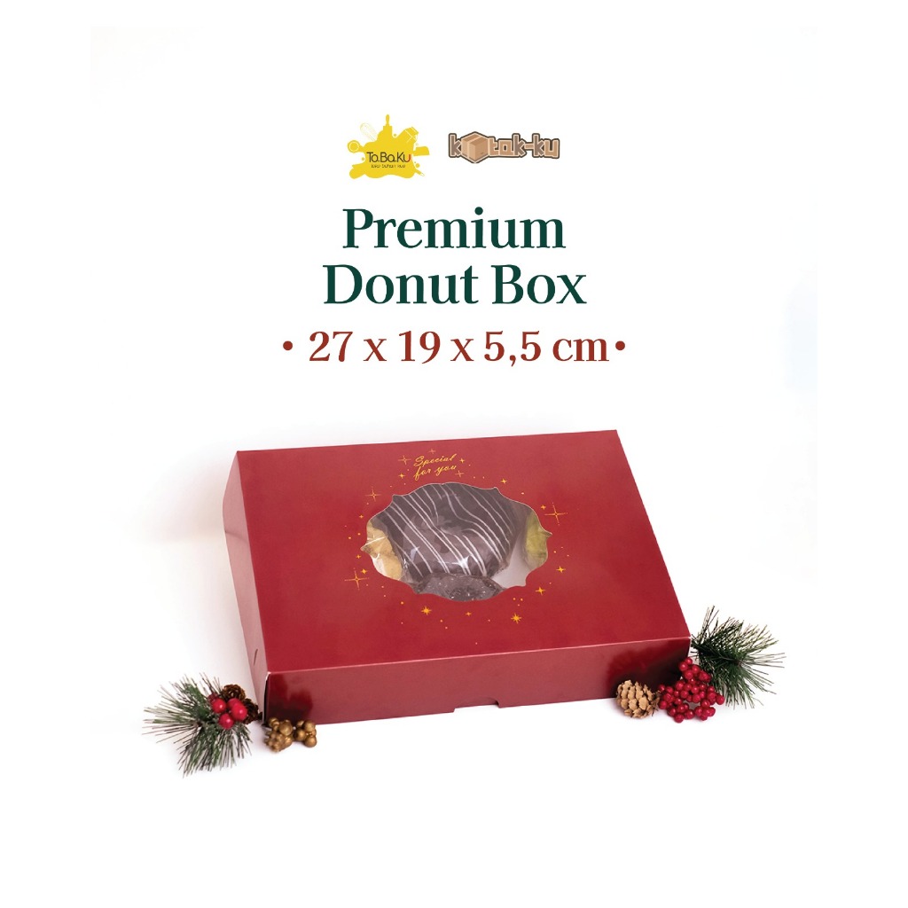 

Kotakku Box Donat Premium Red 27 x 19 x 5.5 cm