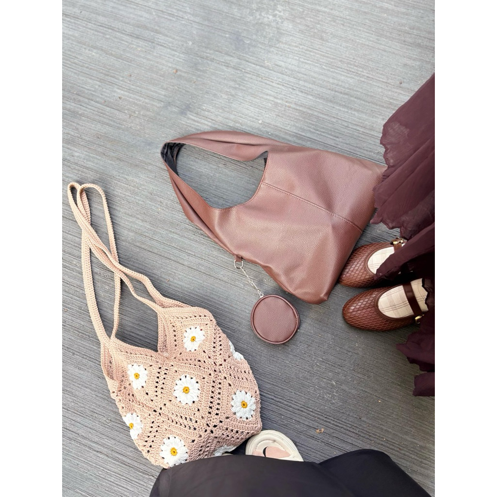 granny bag daisy flower crochet / tas rajut granny