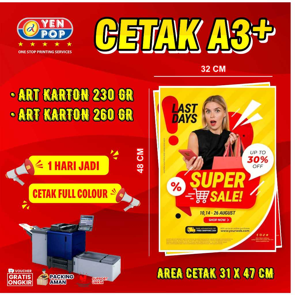 

Cetak A3+ Art Carton Full Color + Cutting