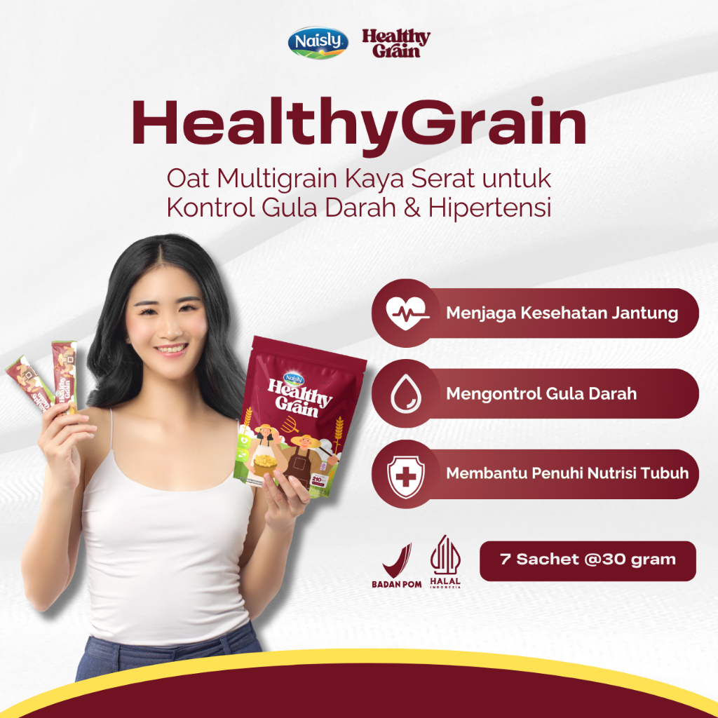 

HealthyGrain Multigrain Sehat untuk Menurunkan Hipertensi Diabetes dan Kolesterol 1 Pouch