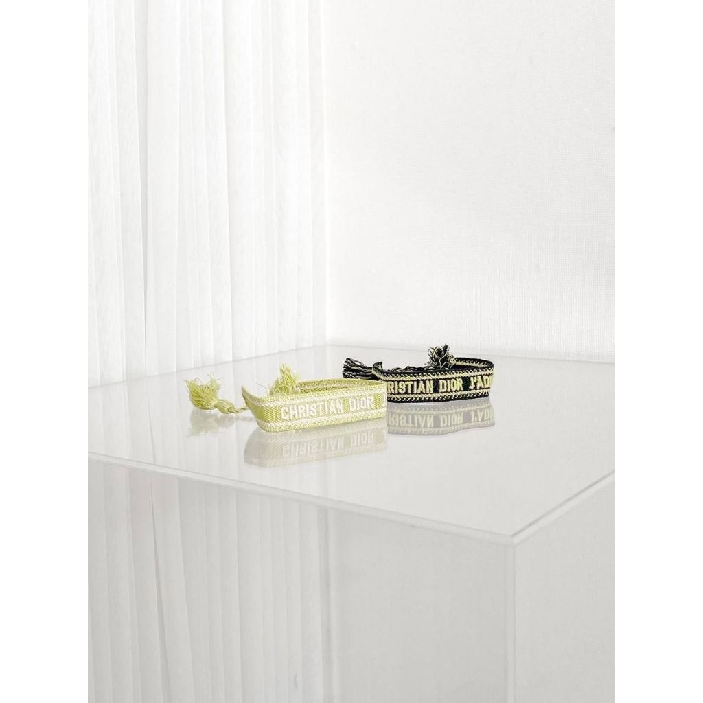 Dior Friendship Textile Bracelet Green / Black