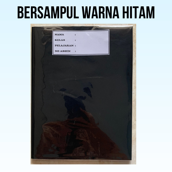 

buku tulis sudah disampul sukung warna hitam dan sampul plastik (tinggal pakai)